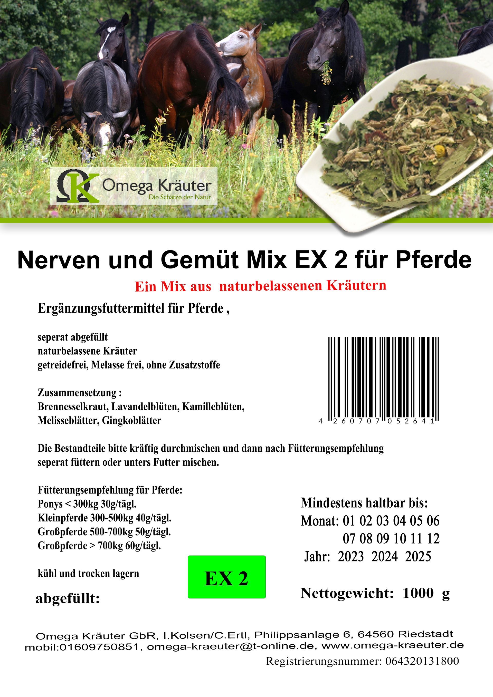 Nerven und Gemüt-Box EX 2  für Pferde