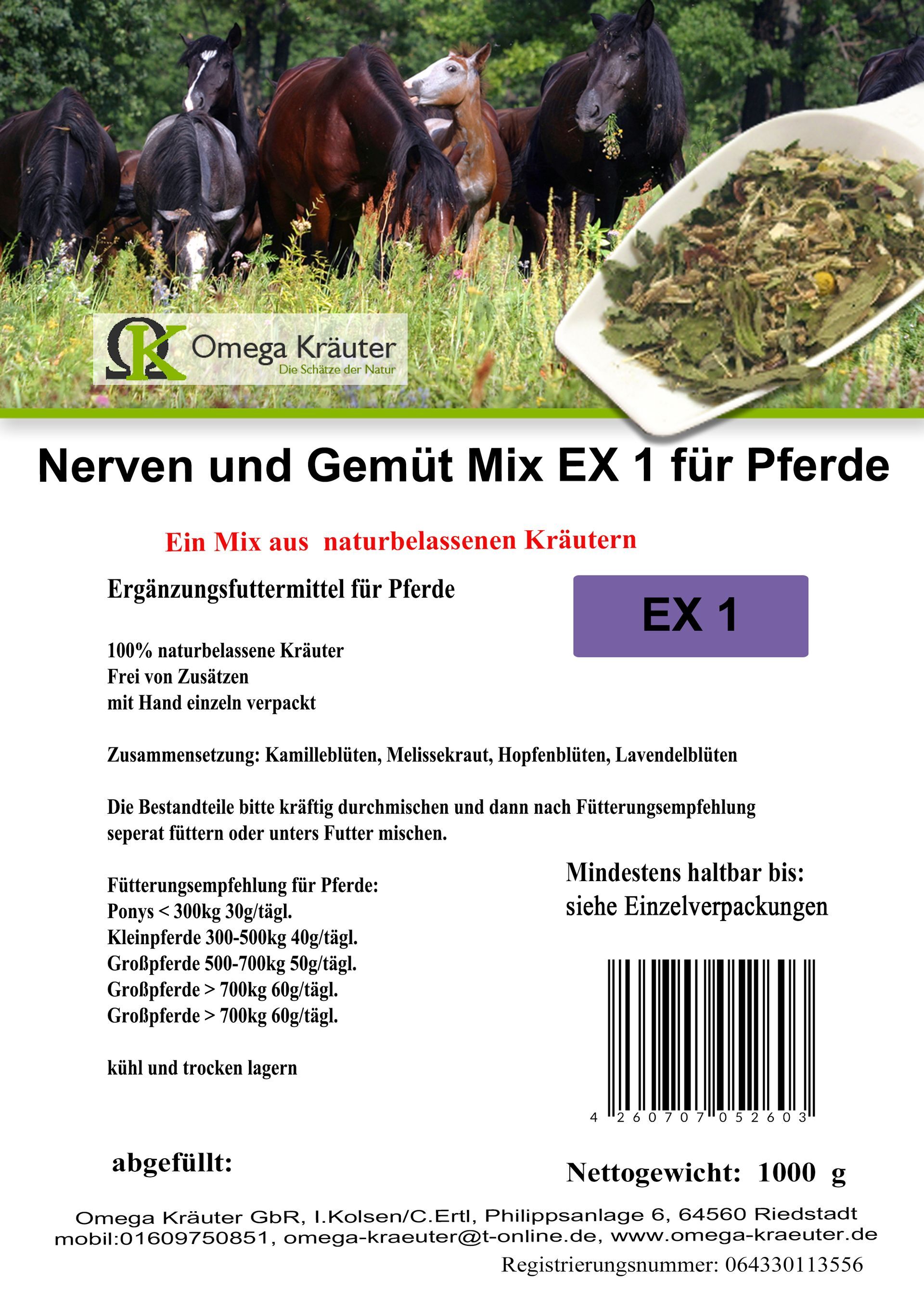 Nerven und Gemüt-Box EX 1 für Pferde