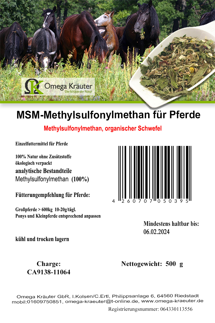 MSM Methylsulfonylmethan für Pferde