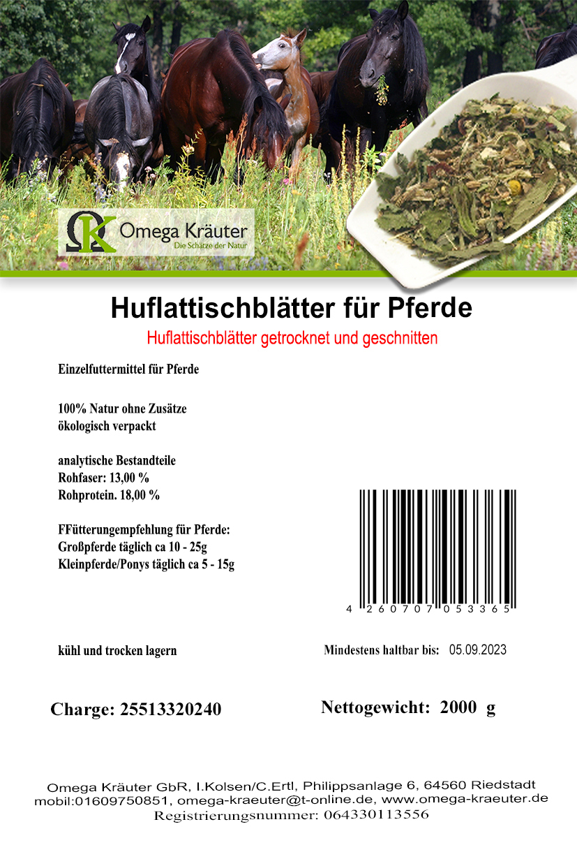 Huflattichblätter für Pferde