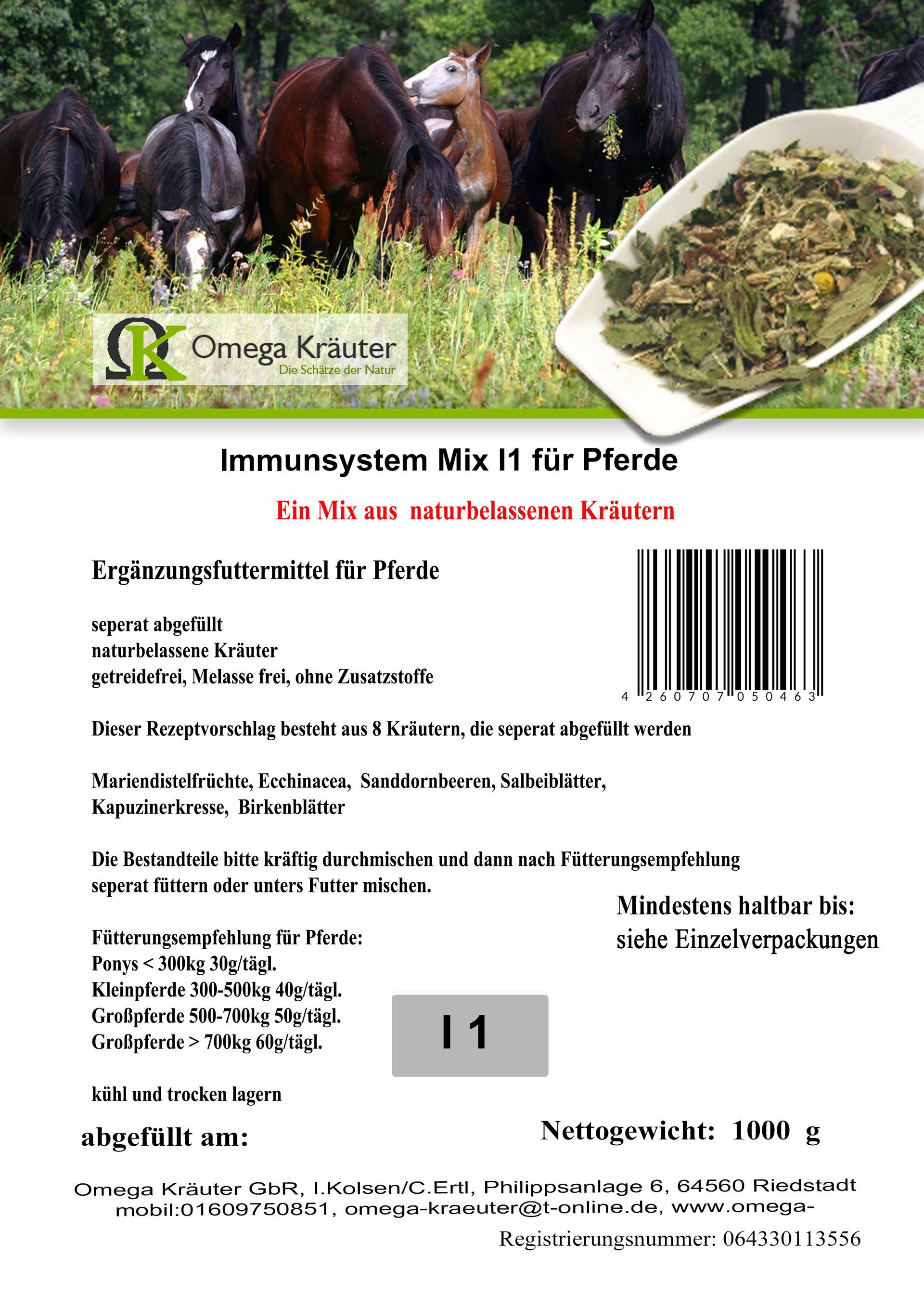 Immunsystem Box I1 für Pferde