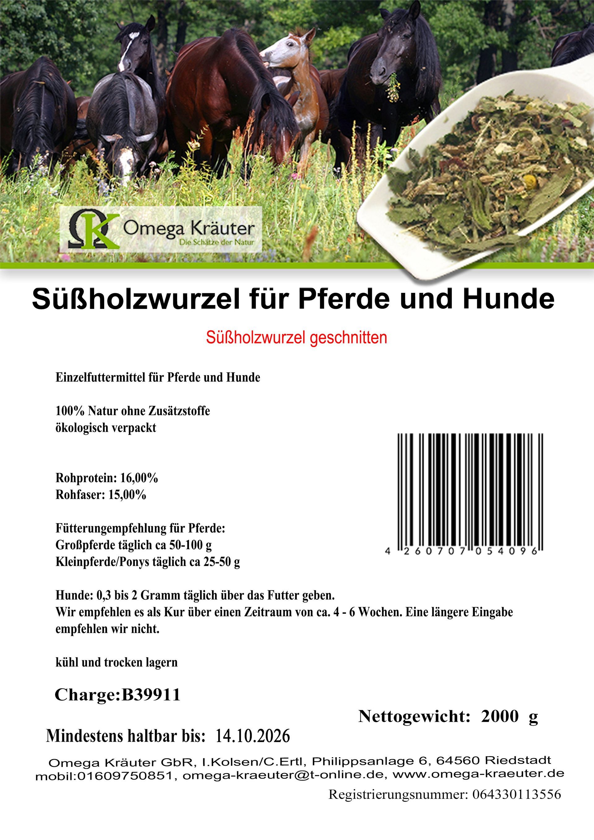 Süßholzwurzel für Pferde und Hunde