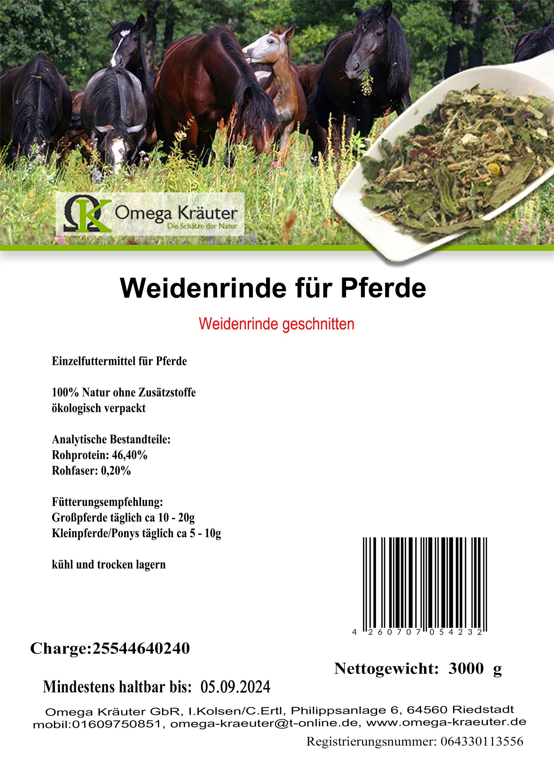 Weidenrinde für Pferde