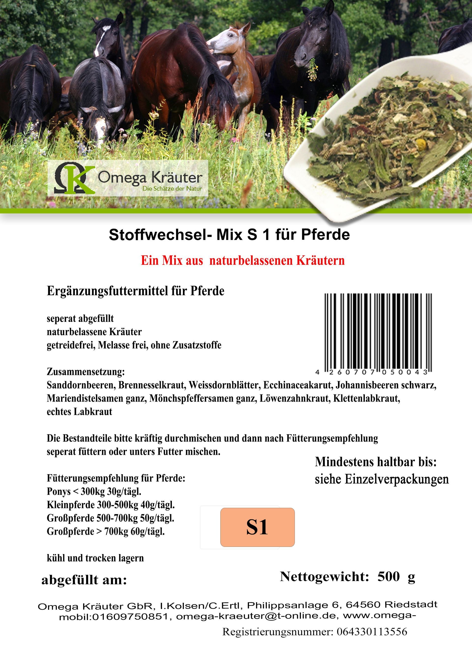 Stoffwechsel Box S1 für Pferde