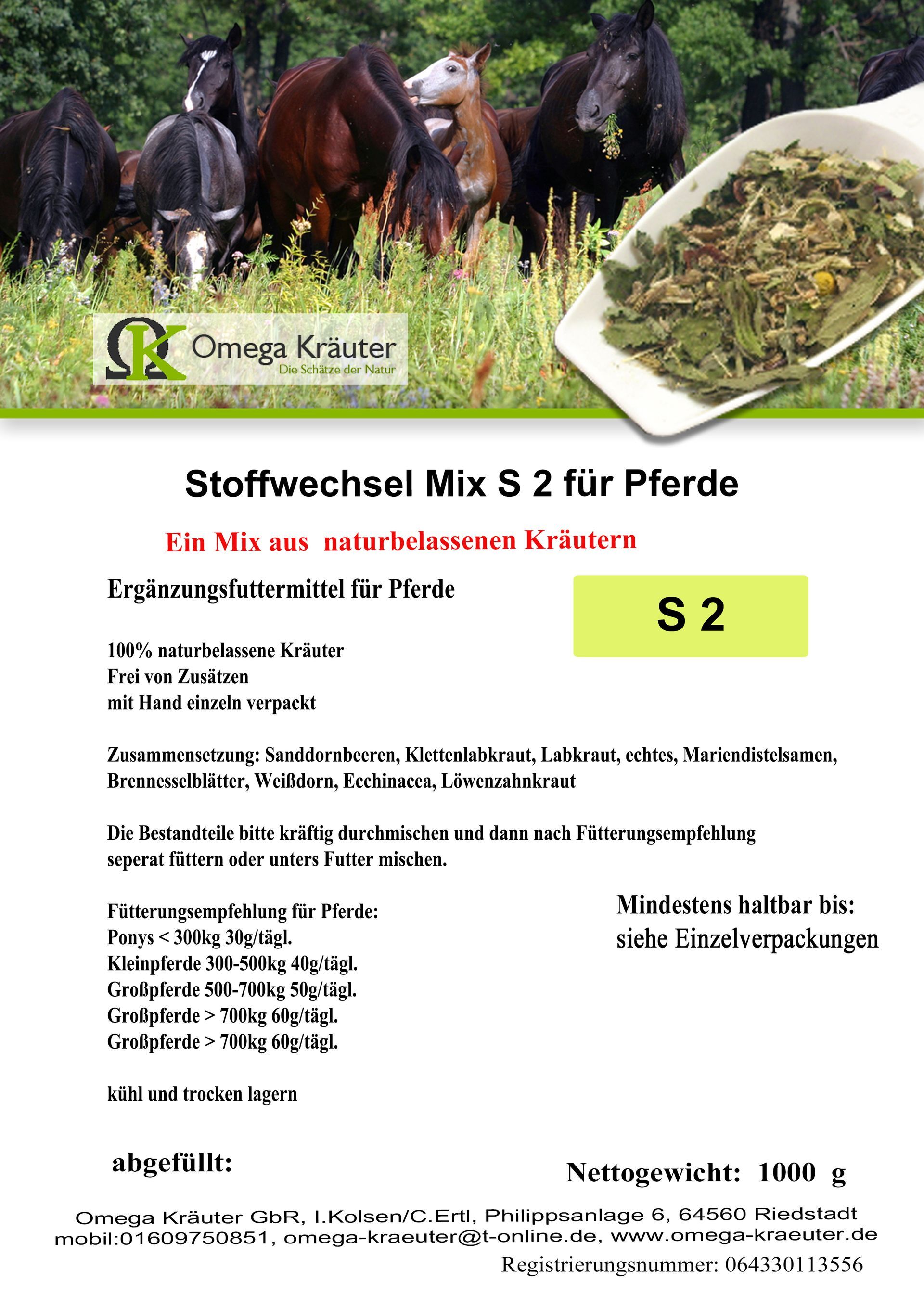 Stoffwechsel-Box S 2 für Pferde