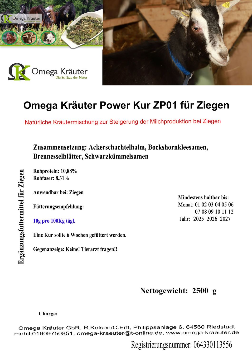 Power Mix ZP1 für Ziegen