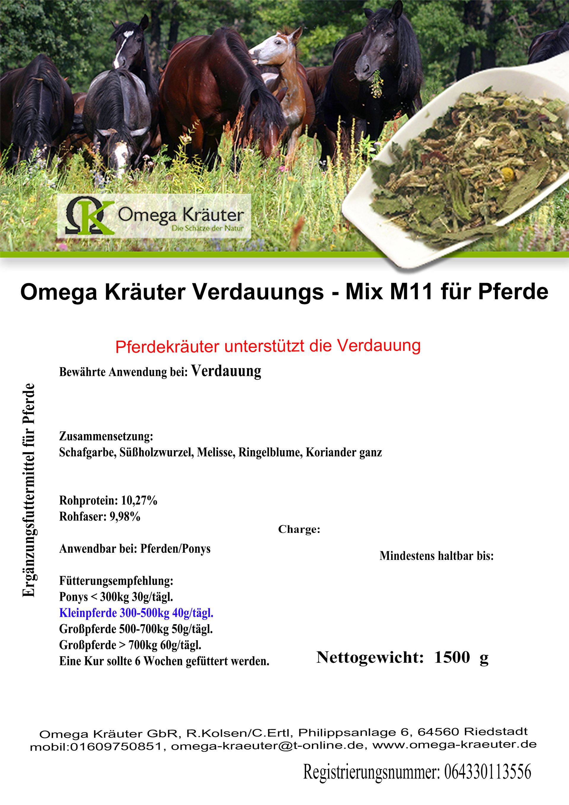 Stabiler Darm M11 - für Pferde