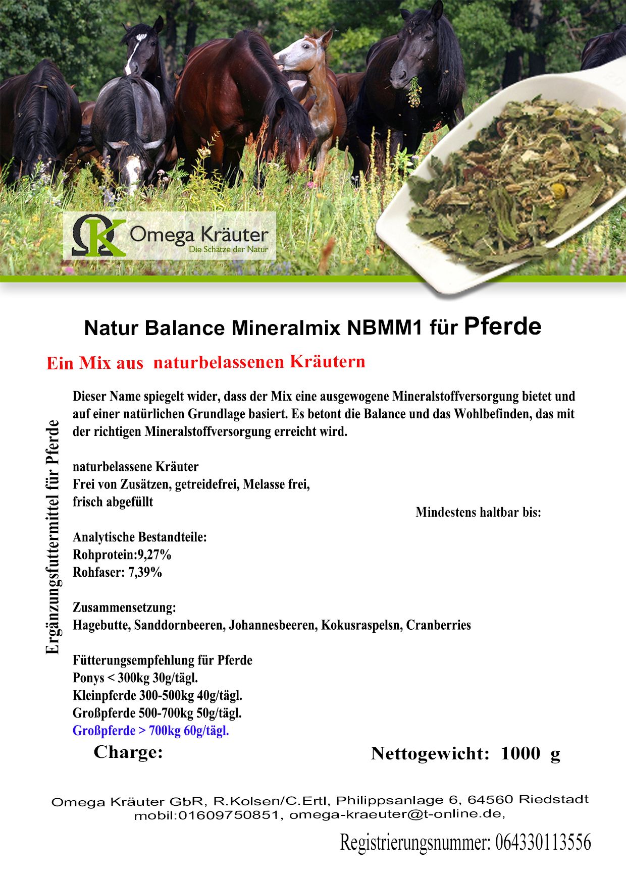 NaturBalance MineralMix NBMM1 für Pferde