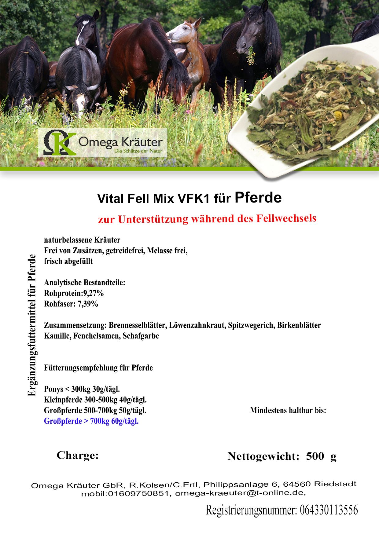 Vital Fell Mix VFK1 für Pferde