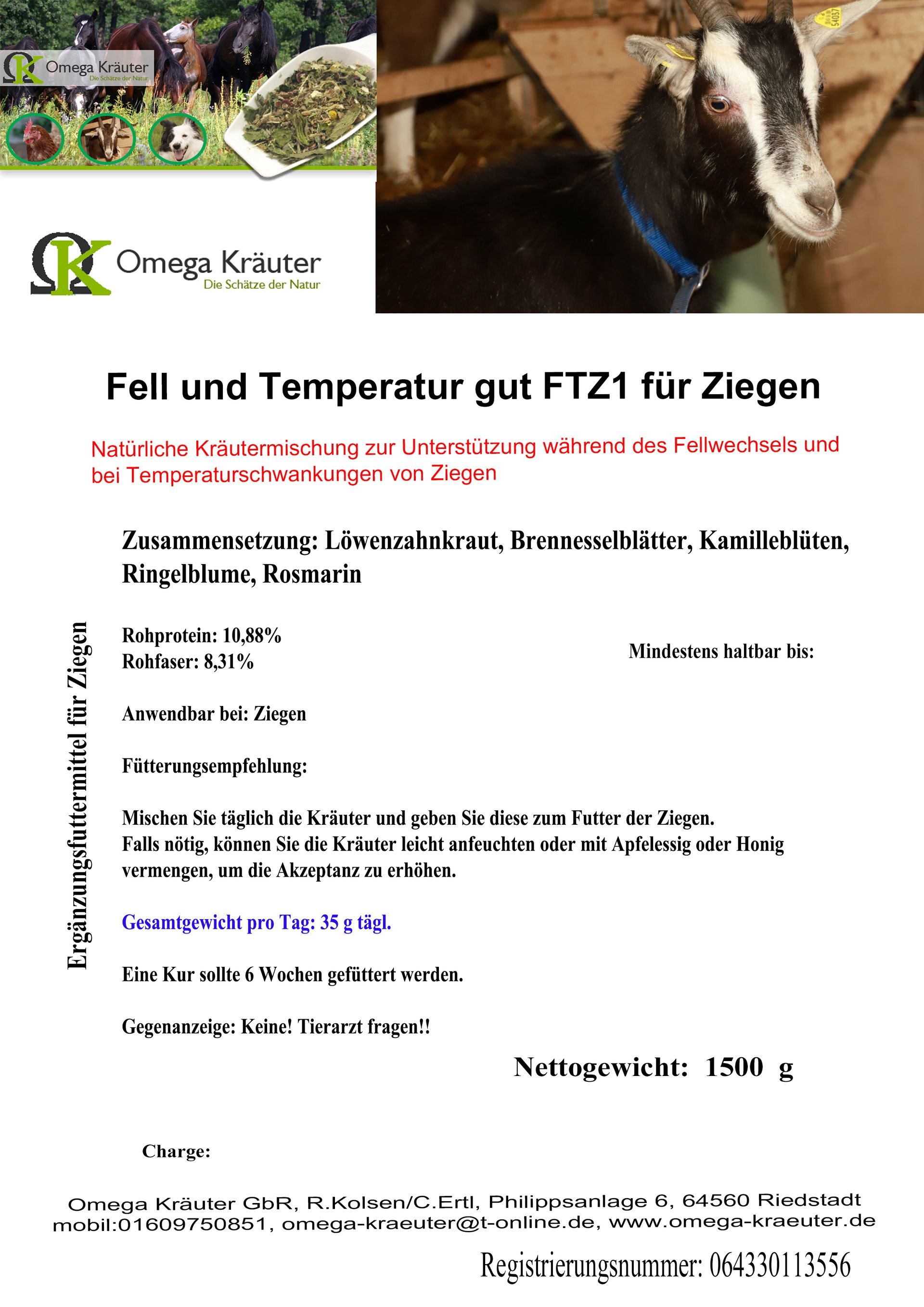 Fell und Temperatur gut für Ziegen FTZ1