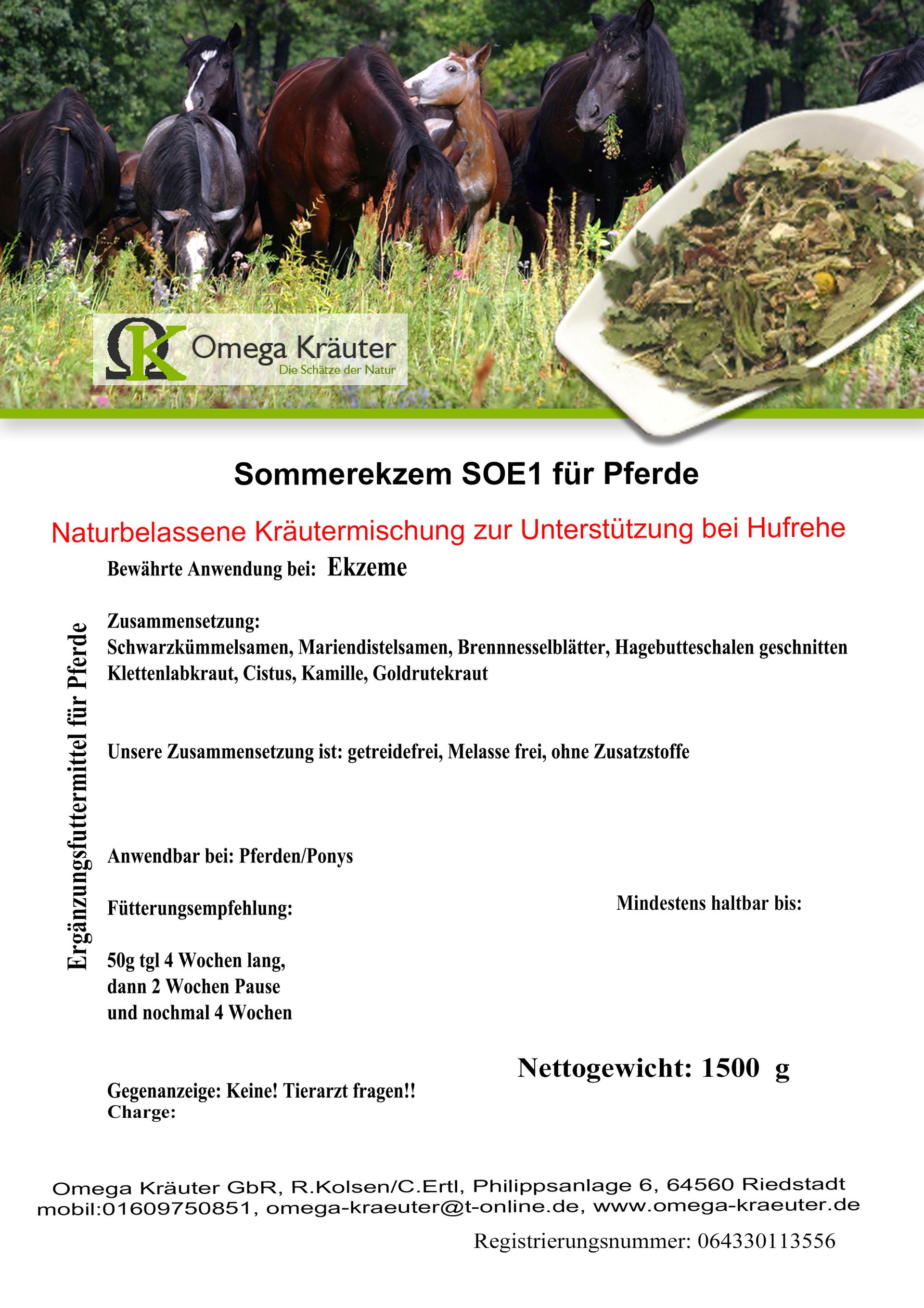 Sommerekzem SOE1 für Pferde