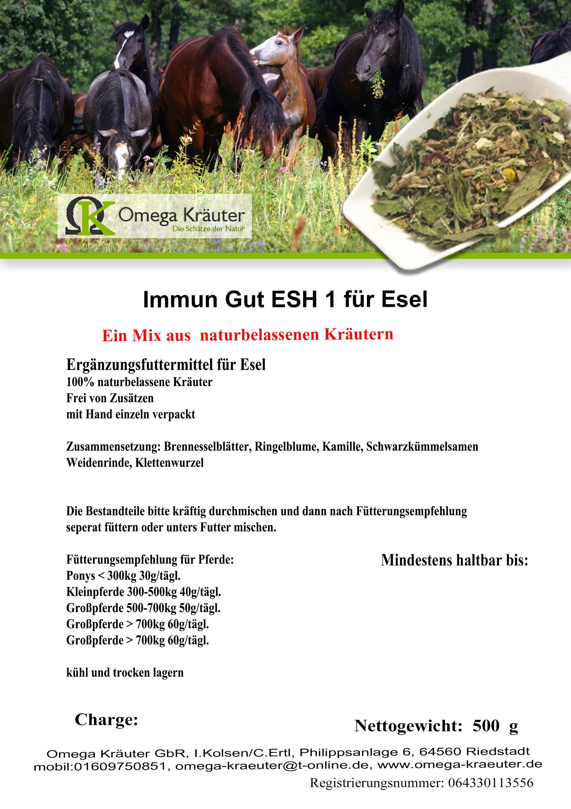 Immun Gut für Esel ESH1