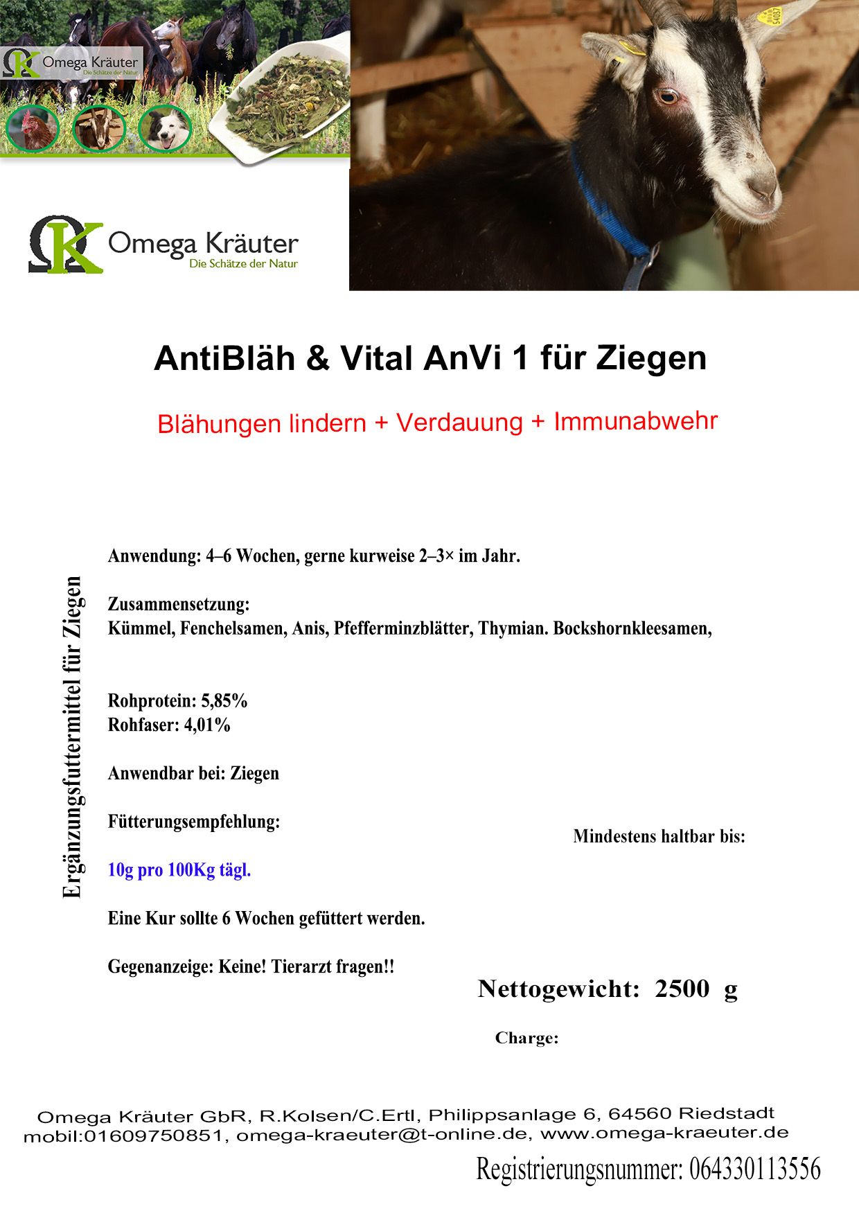 AntiBläh & Vital AnVi 1 für Ziegen