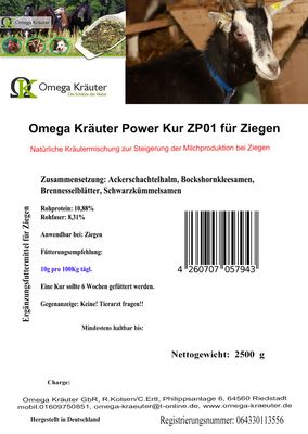 Omega Kräuter Power Kur ZP01 für Ziegen