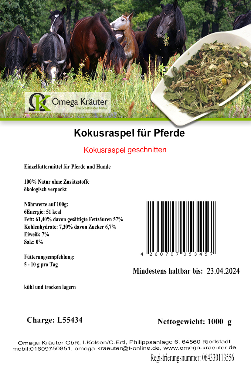 Kokusraspel für Pferde