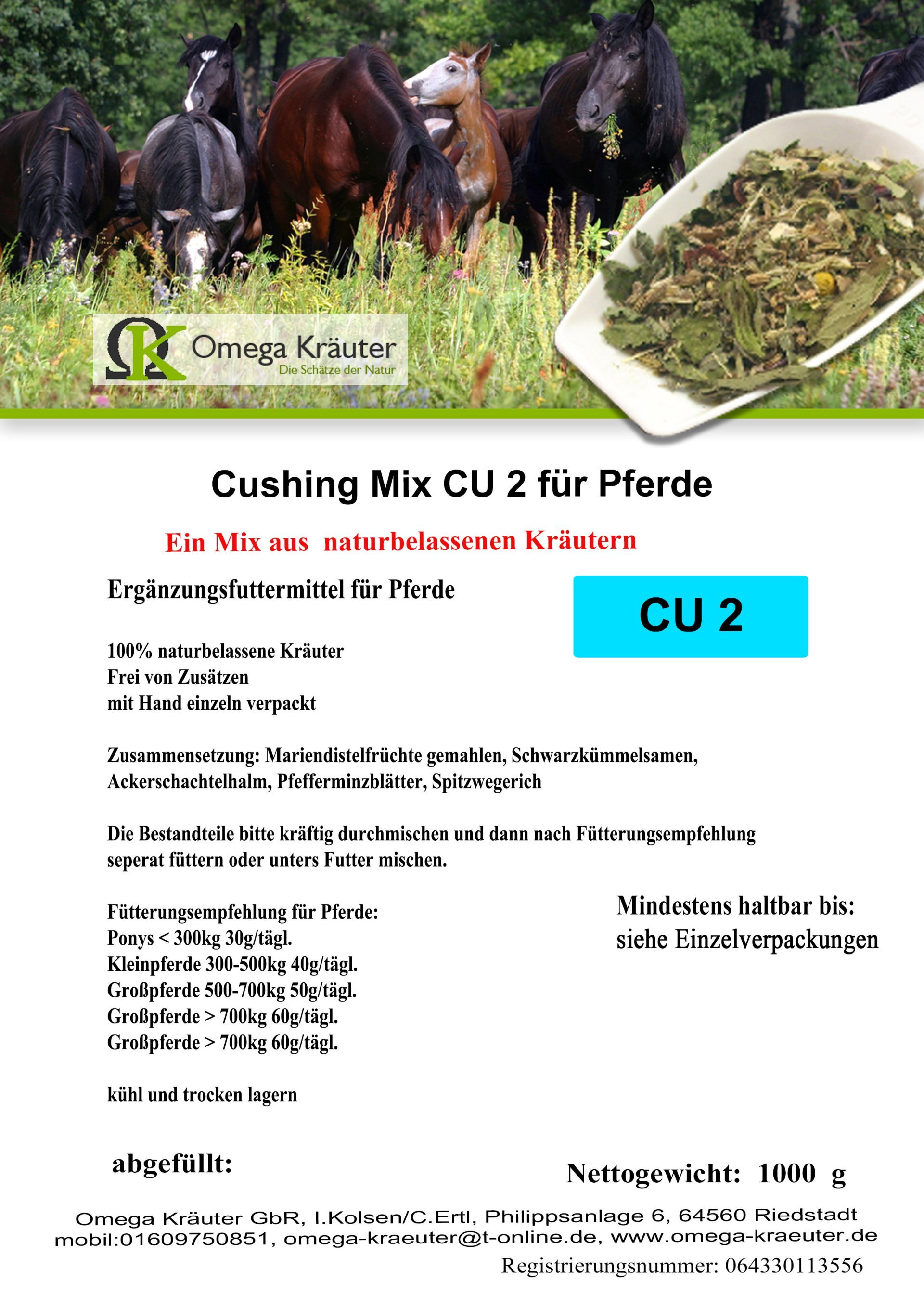 Cushing Box CU 2 für Pferde - ohne Mönchspfeffer