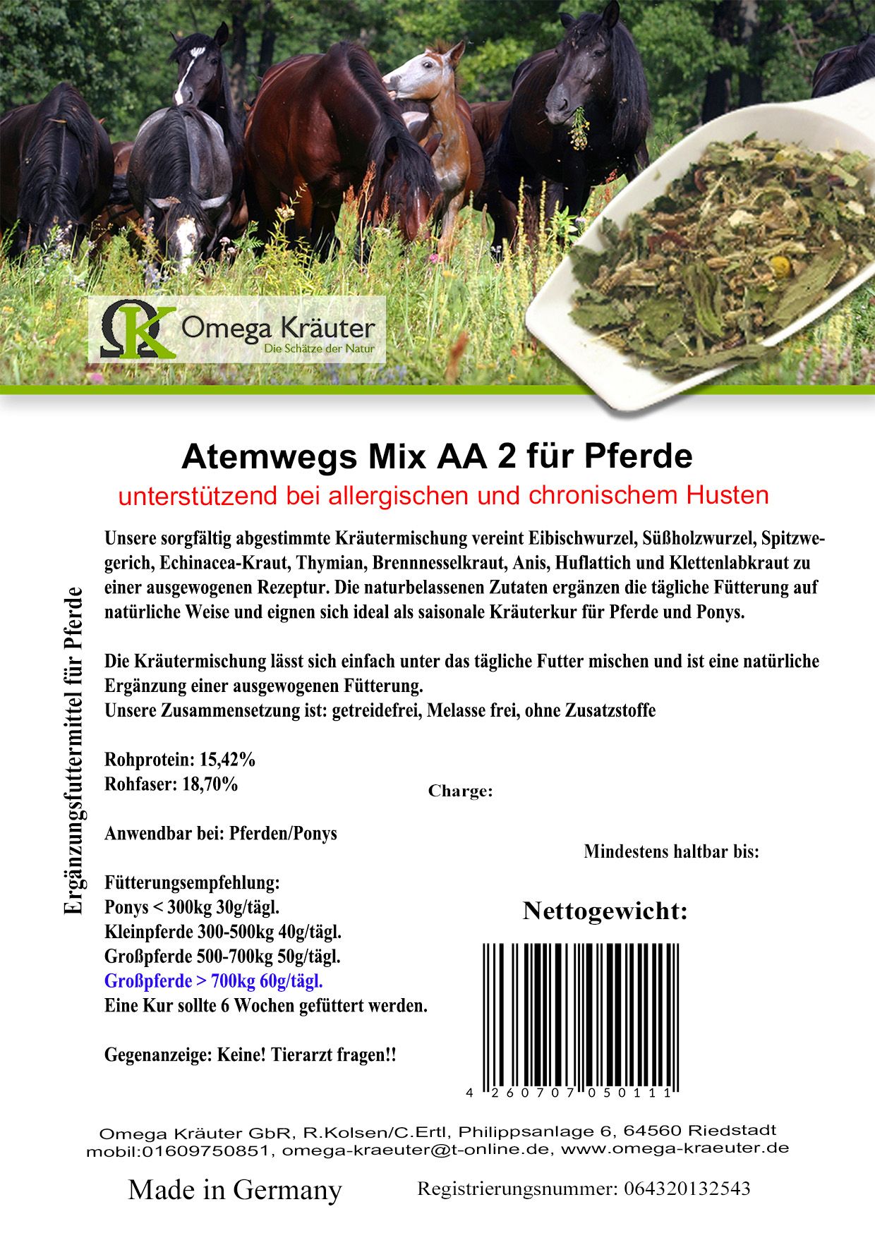 Atemwegs Mix AA 2 für Pferde