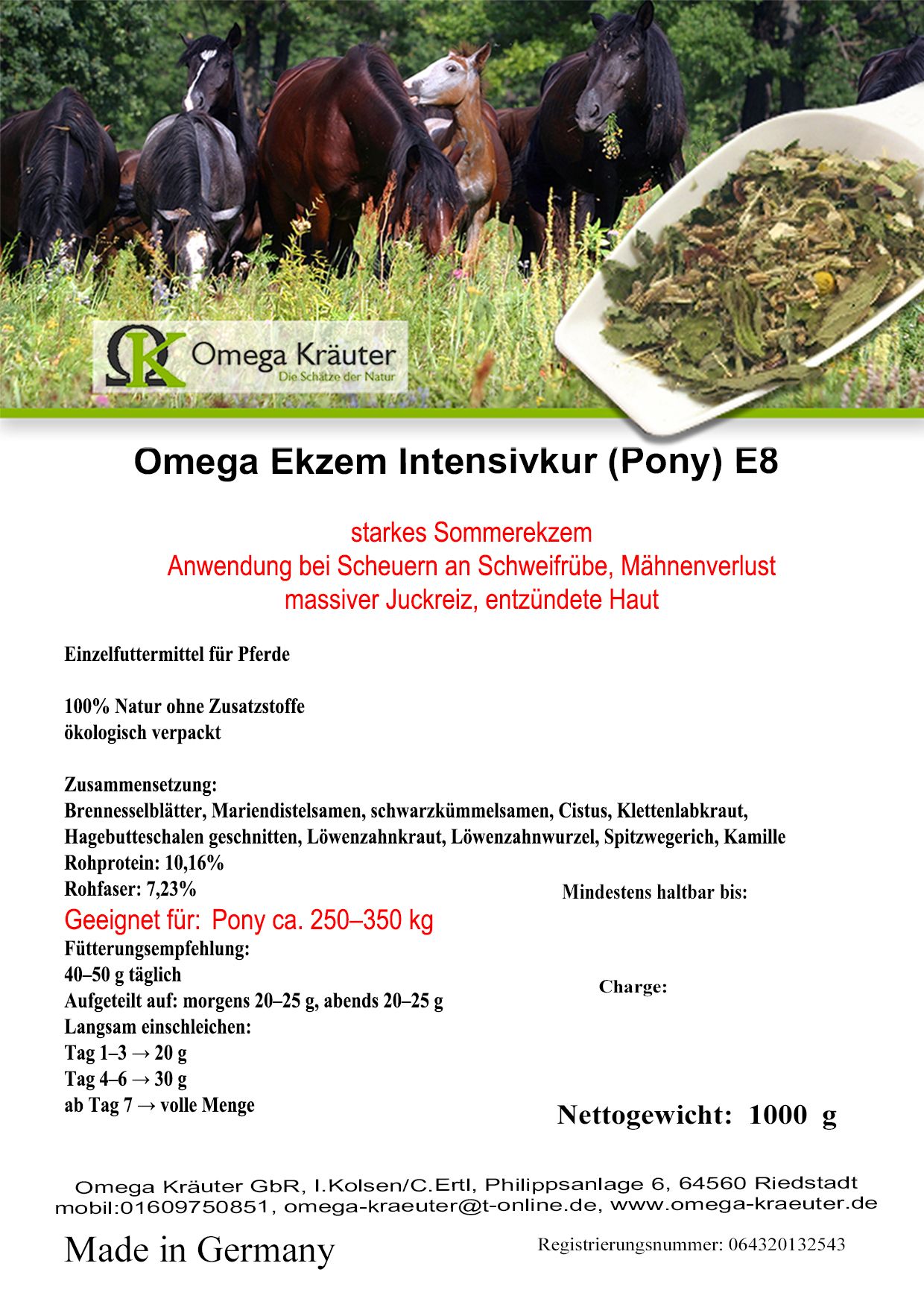 Omega Ekzem Intensivkur (Pony) E8