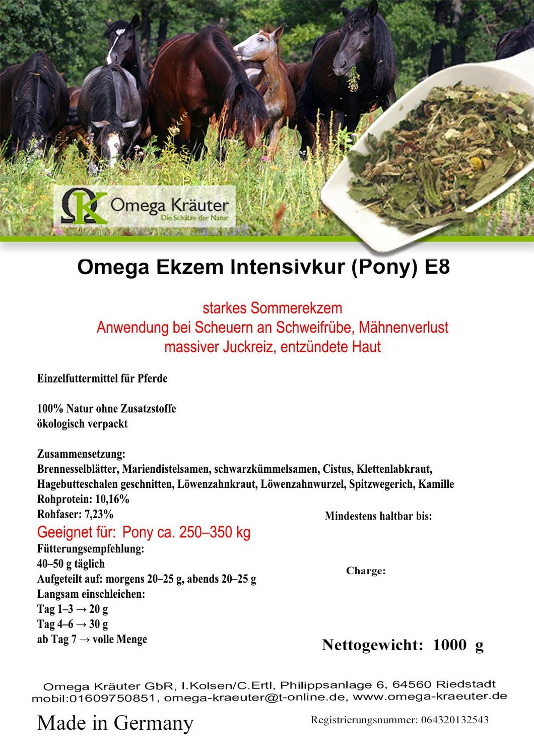 Omega Ekzem Intensivkur (Pony) E8 Omega Ekzem Intensivkur (Pony) E8