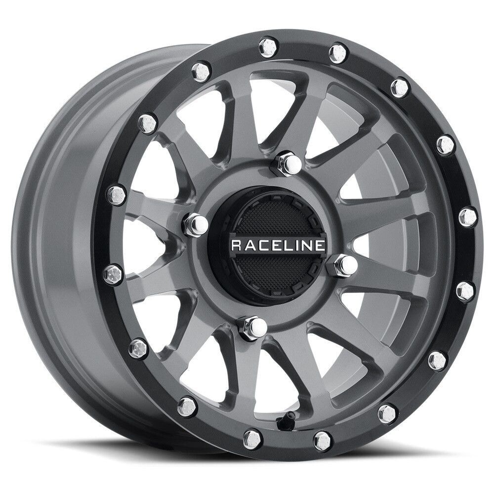 4-Raceline UTV A95SG Trophy 15x7 4x156 10mm Stealth Gray Wheels