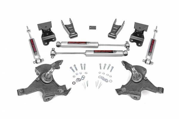 Rough Country Lowering Kit 2 INCH FR | 4 INCH RR | 88-99  Gmc C1500/K1500 Truck