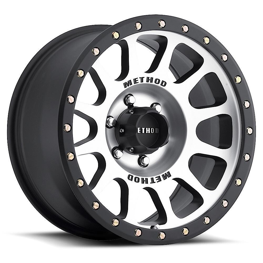 4-Method Race MR305 NV 17x8.5 6X5.5 6X139.7 ET-0 Machined Black Lip Wheels (on-sale)