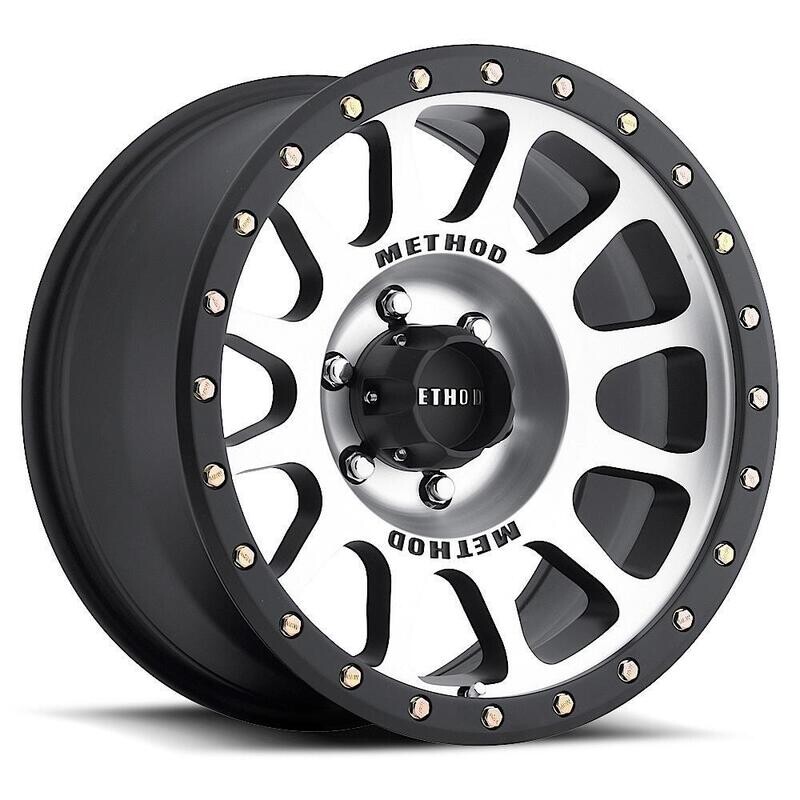 4-Method Race MR305 NV 17x8.5 6X5.5 6X139.7 ET-0 Machined Black Lip Wheels