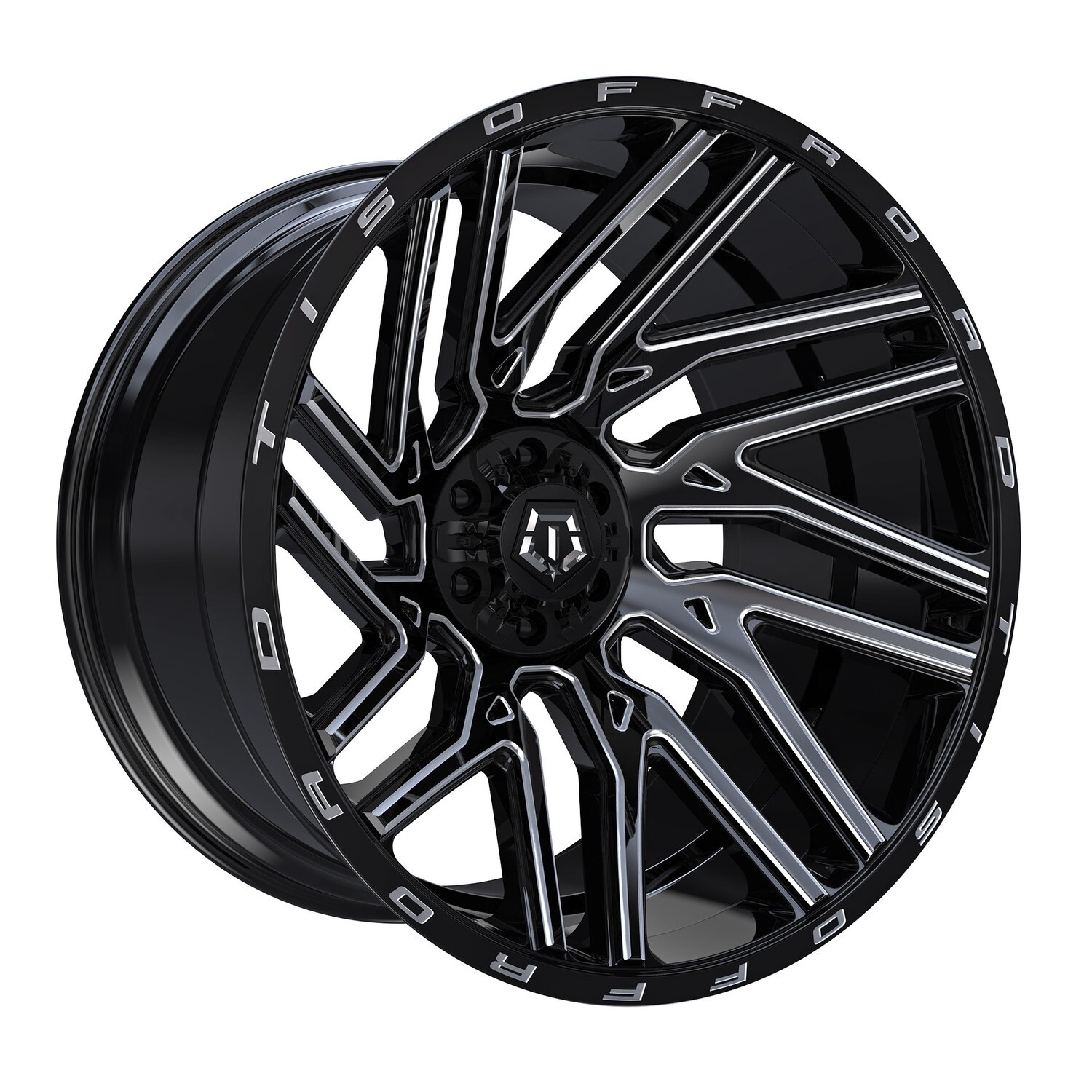 4TIS Offroad 554BM 20x12 6x135, 6x5.5 44mm Gloss Black Milled Accents