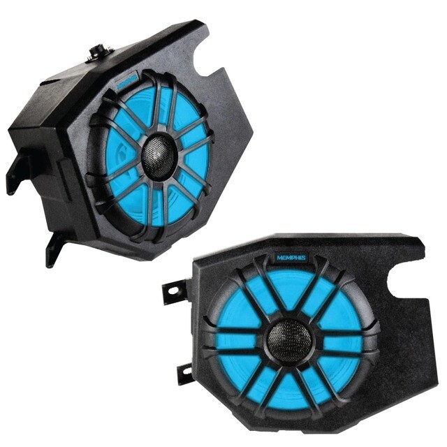 Memphis Audio Front Loaded Pods With 6.5"  75/150w RGB Speakers For 14-22 Polaris RZR