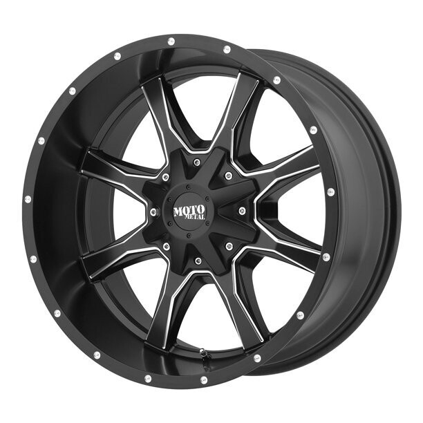 4-Moto Metal MO970 20X10 8X170 -24mm SG- Black Mill Wheels 4-Moto Metal MO970 20X10 8X170 -24mm SG- Black Mill Wheels