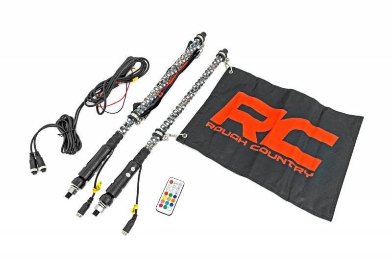 RC 2FT  Led Whip Lights Multi-Function  w/Remote Control (1-Pair)