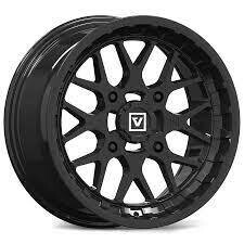 4-Valor Offroad V03 UTV 14x7 4x156 +25mm Gloss Black Wheels