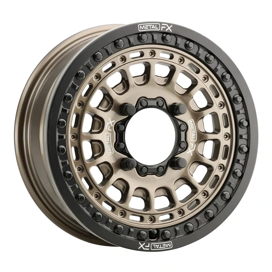 Metal FX Hitman Beadlock 15X6 4x156 +38 Bronze/Satin Black Wheels (No Center Caps)