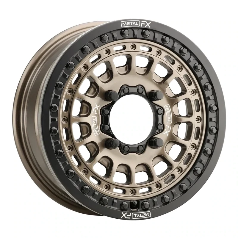 Metal FX Hitman Beadlock 15X6 4X136 4X137 +38 Bronze/Satin Black Wheels (No Center Caps)