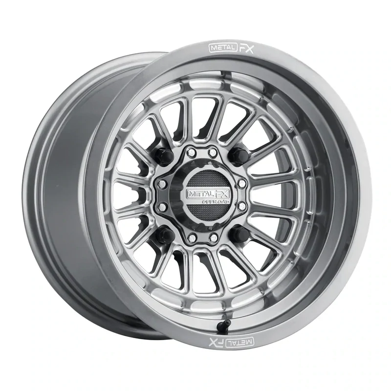 Metal FX Delta Non-Beadlock 15X7 4X136 4X137 +25 Gunmetal Contrast Cut Wheels