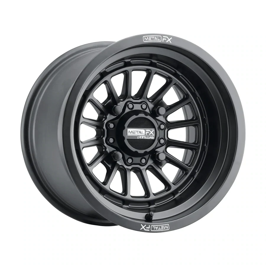 Metal FX Delta Non-Beadlock 15X7 4X156 +25 Satin Black Wheels