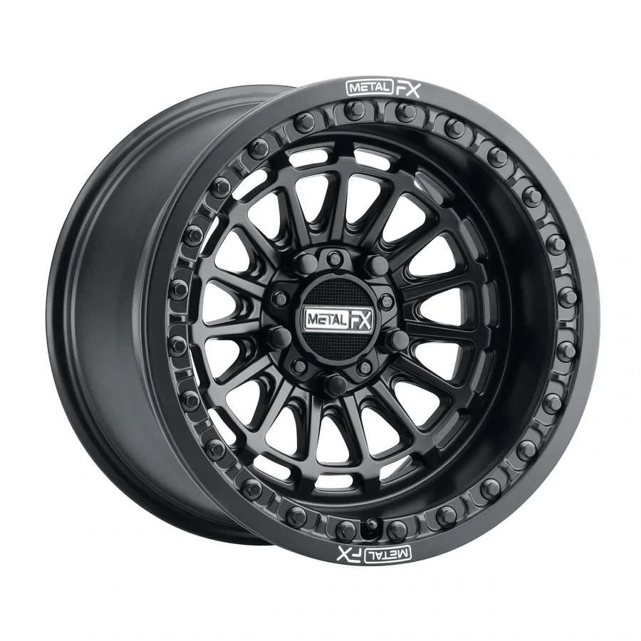 Metal FX Delta R Beadlock 15X7 5X114.3 +38 5+2 Satin Black Wheels