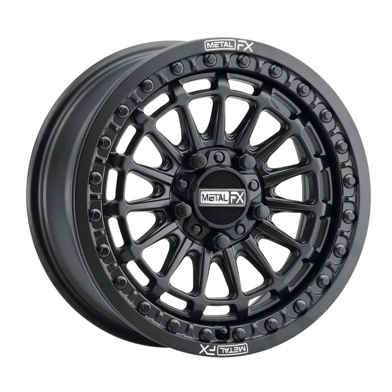 Metal FX Delta R Beadlock 15X7 5X114.3 +38 5+2 Satin Black Wheels