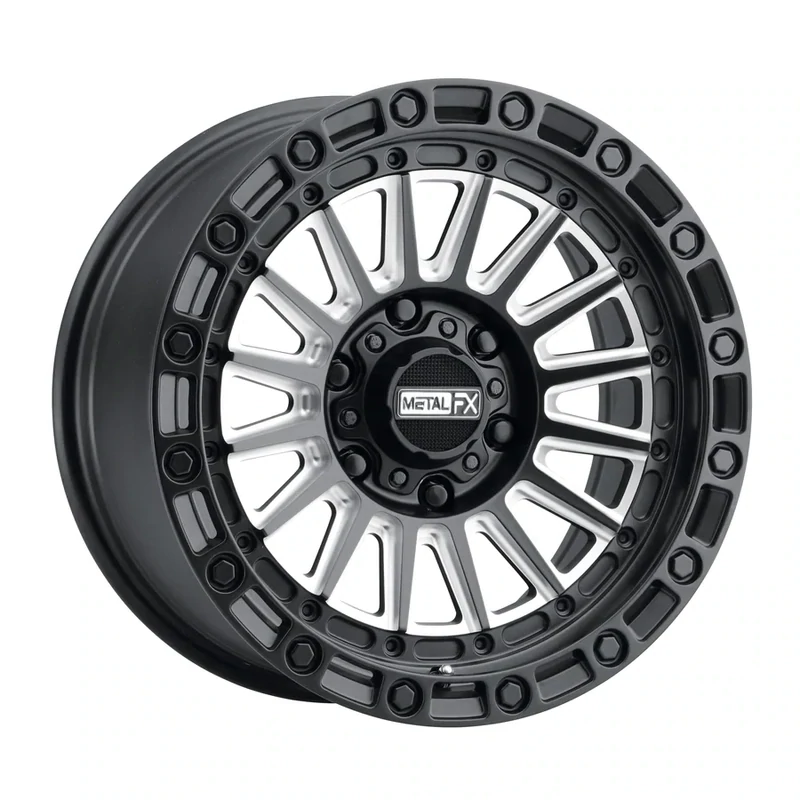 METAL FX ROGUE TRUCK 20X9 6X139.7 -6MM SATIN BLACK CONTRAST CUT WHEELS