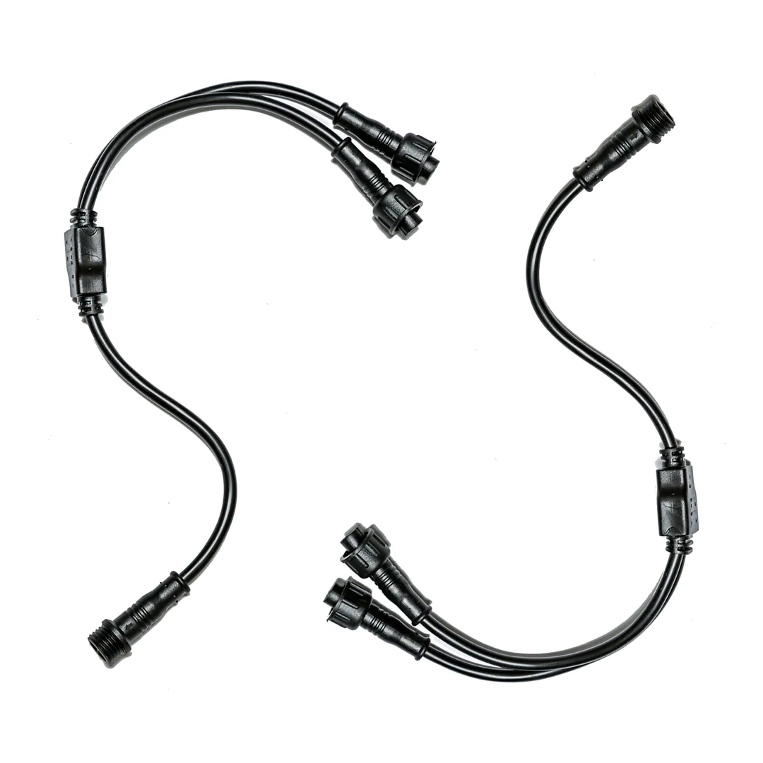 5150 187  2 LEAD Y-SPLITTER For Rock Lights Whips Fangs Eyebrows Halos