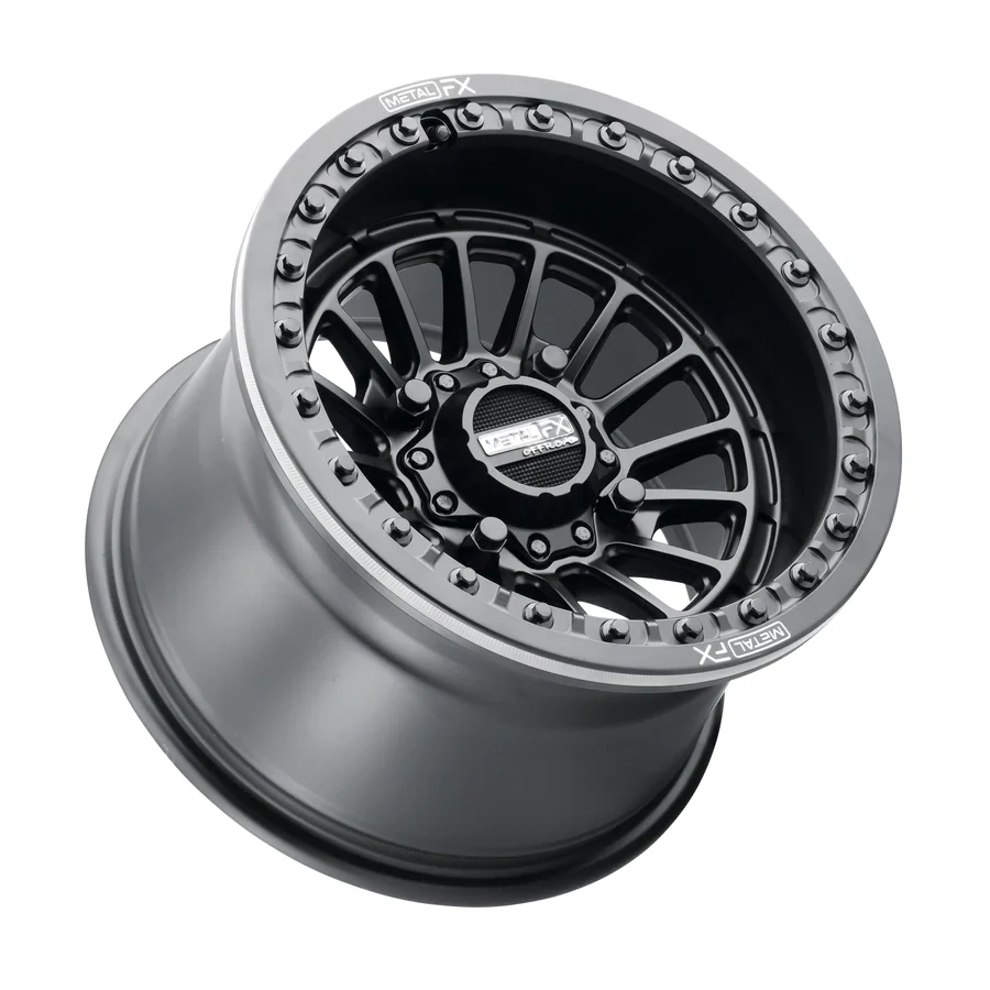 Metal FX Delta Beadlock 15X10 4X156 +0 Offset Satin Black (Includes 2-wheels)