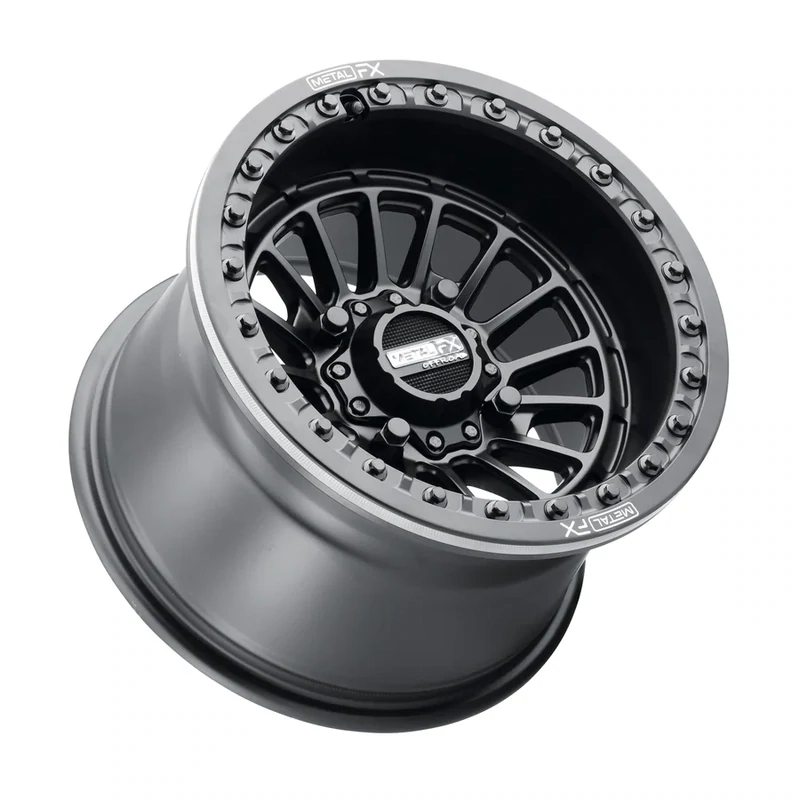 Metal FX Delta Beadlock 15X10 4X136/4x137 +0 Offset Satin Black (Includes 2-wheels)