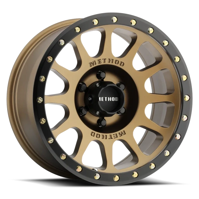 4-Method Race MR305 NV 18x9 6X5.5 6X139.7 -12MM Bronze-Matte Black Lip Wheels