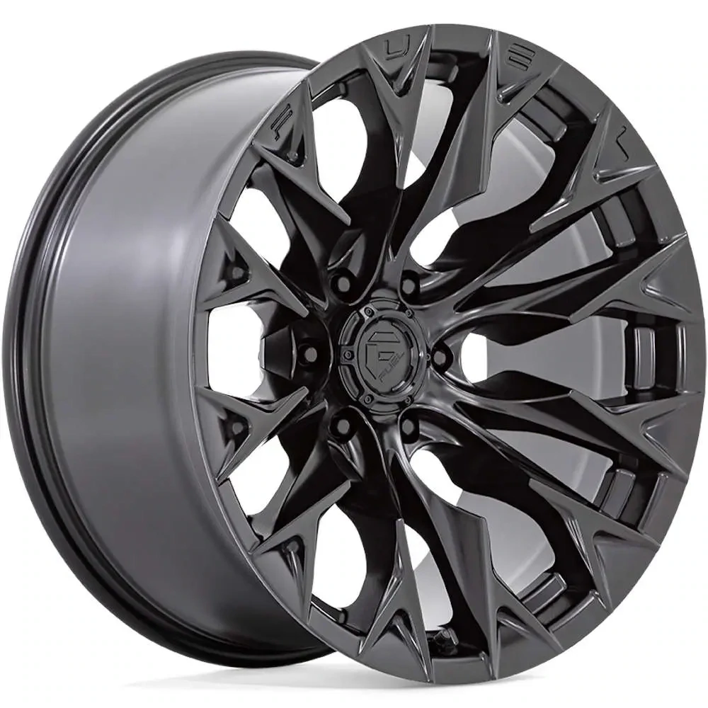 4-Fuel Flame 6 D804 20x10 6x5.5 6X139.7 -18mm Matte Black Wheels