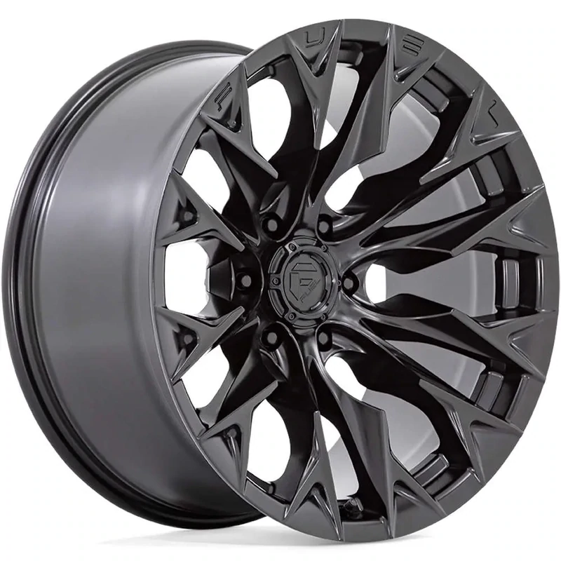 4-Fuel Flame 6 D804 20x10 6x5.5 6X139.7 -18mm Matte Black Wheels