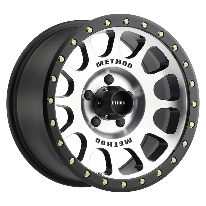 4-Method Race MR305 NV 17x8.5 5X5.5 5X139.7 ET-0  Machined Black ring Wheels (ON SALE)