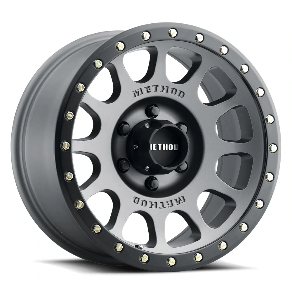 4-Method Race MR305 NV 17x8.5 6X5.5 6X139.7 ET-0 Titanium Black Lip  Wheels