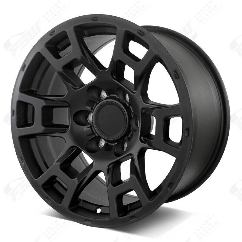 TRD Style 17x8 6X139.7 6x5.5  +5mm Satin Black Wheels