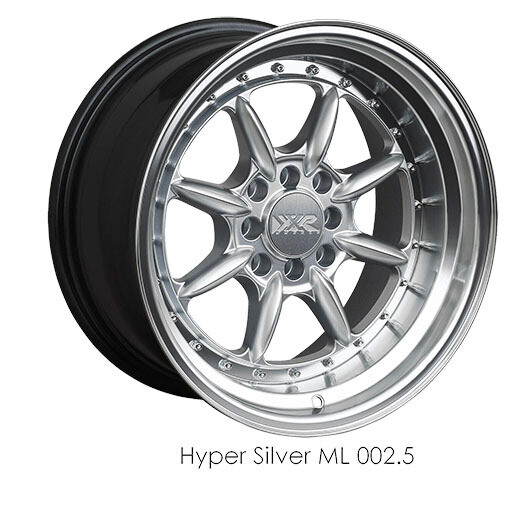 XXR 002.5 16X8 4X100 4X114.3 +0 Hyper Silver Wheels (set of 4-wheels)