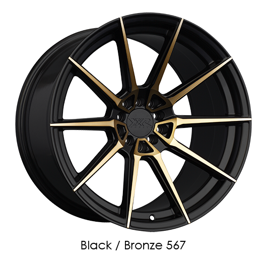XXR 567 18x9.5 5x100 5x114.3 +38MM Black & Bronze Wheels